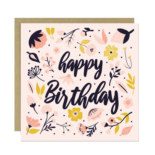 Female Happy Birthday Card 14.5x14.5cm Card For Women Girls 