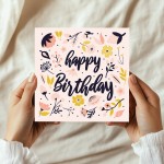 Female Happy Birthday Card 14.5x14.5cm Card For Women Girls 