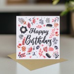 Happy Birthday Floral Card For Women Birthday Card For Friends 