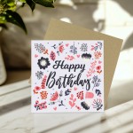 Happy Birthday Floral Card For Women Birthday Card For Friends 