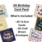 6 Assorted Birthday Cards for Women Multipack Floral Birthday 