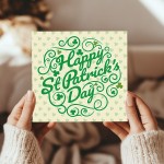 St Patricks Day Card Irish Day Cards with Shamrock Family Friend