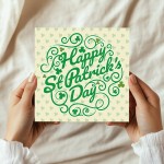 St Patricks Day Card Irish Day Cards with Shamrock Family Friend