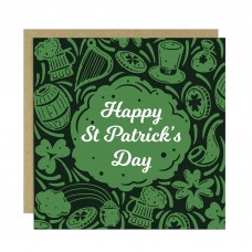 St Patricks Day Card Irish Shamrock Card for Family and Friends