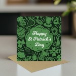 St Patricks Day Card Irish Shamrock Card for Family and Friends