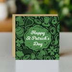 St Patricks Day Card Irish Shamrock Card for Family and Friends