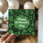 St Patricks Day Card Irish Shamrock Card for Family and Friends
