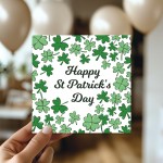 Happy St Patricks Day Card, Irish Day Cards with Hearts