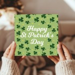 St Patricks Day Card - Irish Shamrock for Friends and Family