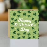 St Patricks Day Card - Irish Shamrock for Friends and Family