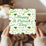 Happy St Patricks Day Greetings Card For Friends Family Kids 
