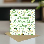 Happy St Patricks Day Greetings Card For Friends Family Kids 