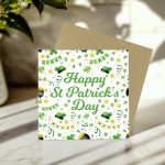 Happy St Patricks Day Greetings Card For Friends Family Kids 