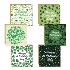 Happy St Patricks Day Card Multipack of 6 Friends Family Kids