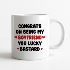 Funny Boyfriend Mug Congrats On Being My Boyfriend Mug Gift
