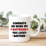 Funny Boyfriend Mug Congrats On Being My Boyfriend Mug Gift