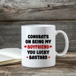 Funny Boyfriend Mug Congrats On Being My Boyfriend Mug Gift