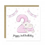 2nd Birthday Card For Girl Daughter 2nd Birthday Card Niece