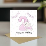 2nd Birthday Card For Girl Daughter 2nd Birthday Card Niece