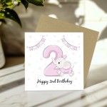 2nd Birthday Card For Girl Daughter 2nd Birthday Card Niece