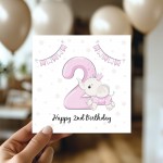 2nd Birthday Card For Girl Daughter 2nd Birthday Card Niece