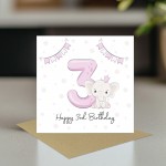 3rd Birthday Card For Girl, Daughter 3rd Birthday Card, Special 
