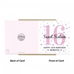 Personalised 16th Birthday Card Girl Daughter Sweet 16 Sixteenth
