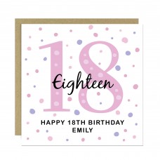 Personalised 18th Birthday Card Daughter Friend Sister Her