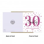 Personalised 30th Birthday Card Friend Thirtieth Birthday Sister