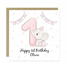 Personalised 1st Birthday Card For Girl Daughter 1st Birthday