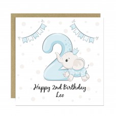Personalised 2nd Birthday Card For Boy Son 2nd Birthday Card