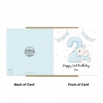 Personalised 2nd Birthday Card For Boy Son 2nd Birthday Card