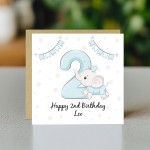 Personalised 2nd Birthday Card For Boy Son 2nd Birthday Card