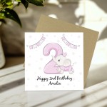 Personalised 2nd Birthday Card For Girl Daughter 2nd Birthday