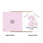 Personalised 2nd Birthday Card For Girl Daughter 2nd Birthday