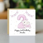 Personalised 2nd Birthday Card For Girl Daughter 2nd Birthday
