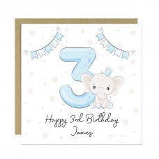 Personalised 3rd Birthday Card For Boy Son 3rd Birthday Card