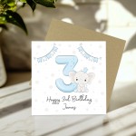 Personalised 3rd Birthday Card For Boy Son 3rd Birthday Card