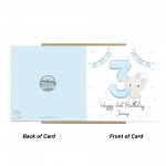 Personalised 3rd Birthday Card For Boy Son 3rd Birthday Card