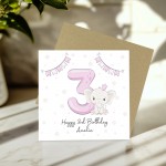 Personalised 3rd Birthday Card For Girl Daughter 3rd Birthday
