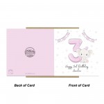 Personalised 3rd Birthday Card For Girl Daughter 3rd Birthday
