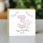 Personalised 3rd Birthday Card For Girl Daughter 3rd Birthday