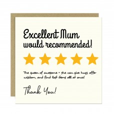 Funny Mum Birthday Card Birthday Card Mum Would Recommend