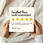 Funny Mum Birthday Card Birthday Card Mum Would Recommend