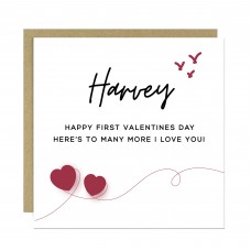 Personalised First Valentines Day Card For Boyfriend Girlfriend