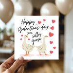 Galentines Day Card Silly Goose Galentines Card For Best Friend