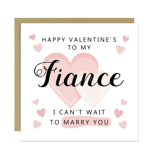 Valentines Card Fiance Almost Husband Valentines Card Fiancï¿½
