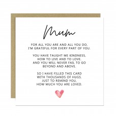 Mum Birthday Card Birthday Card For Mum Poem Birthday Card