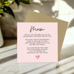 Mum Birthday Card Birthday Card For Mum Poem Birthday Card