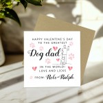 Dog Valentines Card Dog Valentine's Day Card, Personalised Vale